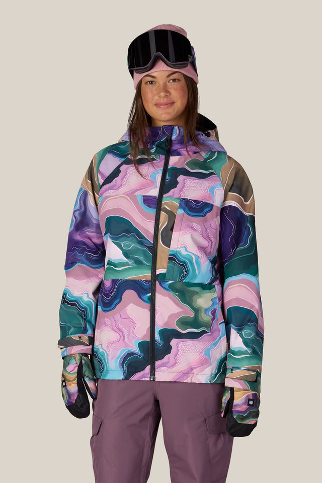 686 Women's Athena Insulated Jacket - Moss Green Sedimentary - front