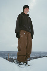 686 Women's Hellkat Shell Pant - Dark Earth Grid Corduroy - on model