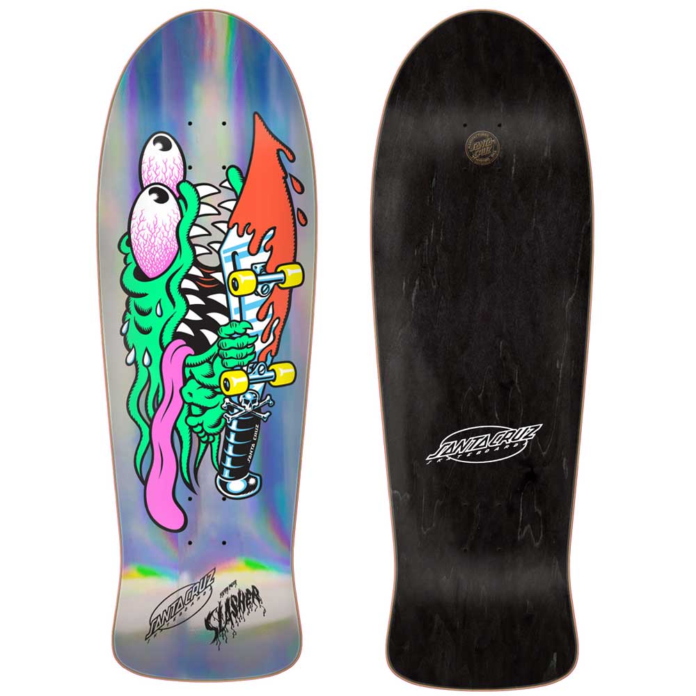 SantaCruz Meek Slasherスケボーデッキ 定価¥16500 9.23in Keith Meek Green Pinstripe Slasher | Shaped Skateboard Deck
