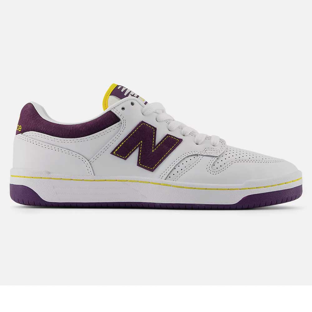 New Balance 480 83 Remixed Skate Shoes White/Purple/Gold