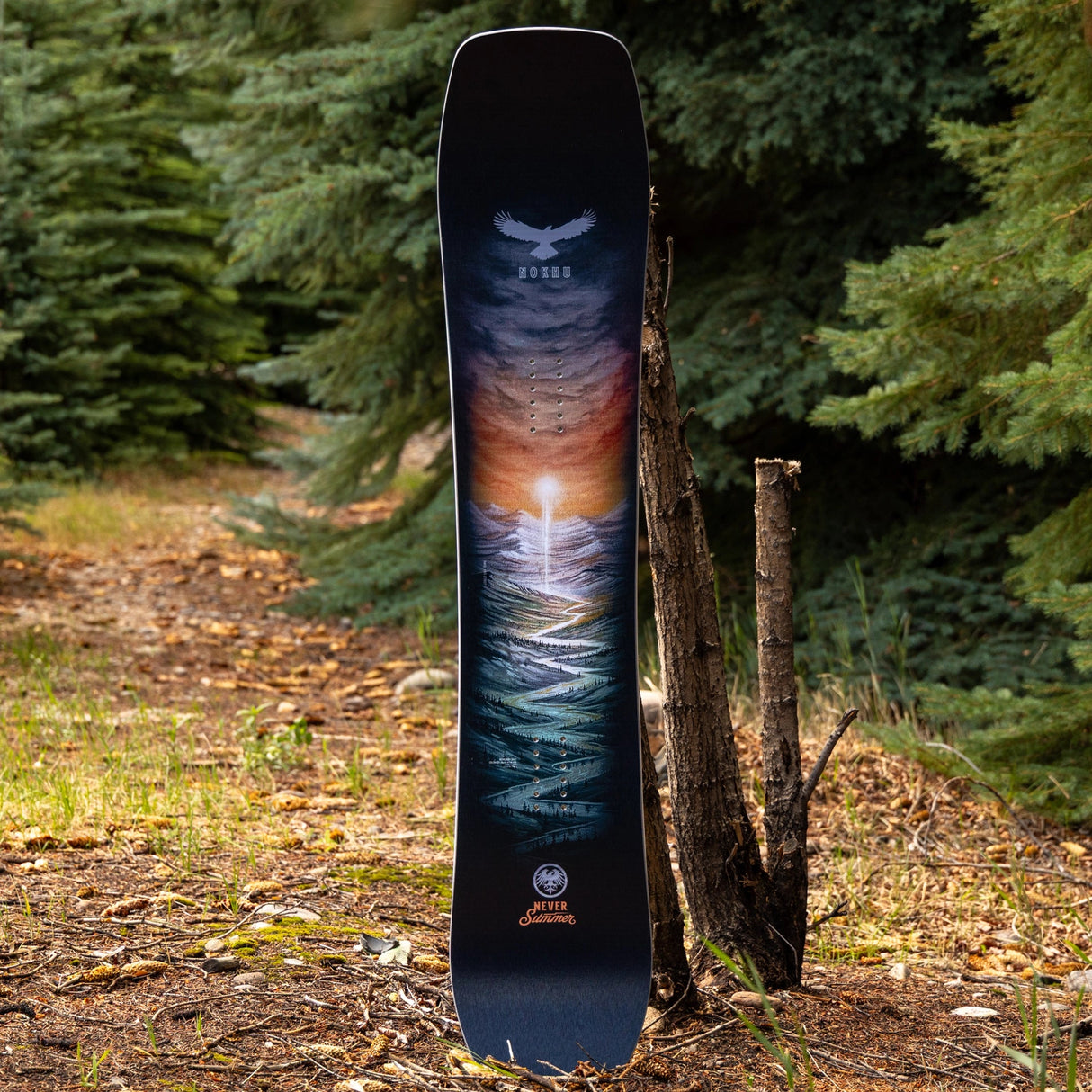 Never Summer Men's Nokhu Snowboard 2027 - top graphic