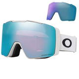 Oakley Line Miner™ Pro M Snow Goggles - 2026 Matte White Strap with Prizm Snow Sapphire Iridium Lens + Bonus Prizm Iced Iridium Lens
