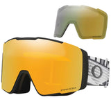 Oakley Line Miner™ Pro L Snow Goggles - 2026 Black Forge Strap Prizm Snow 24k Iridium Lens + Bonus Prizm Sage Gold Iridium Lens