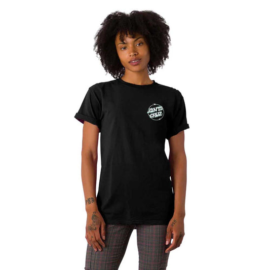 Santa Cruz Women's Onshore Short Sleeve Relaxed Premium T-Shirt - Pigment Black