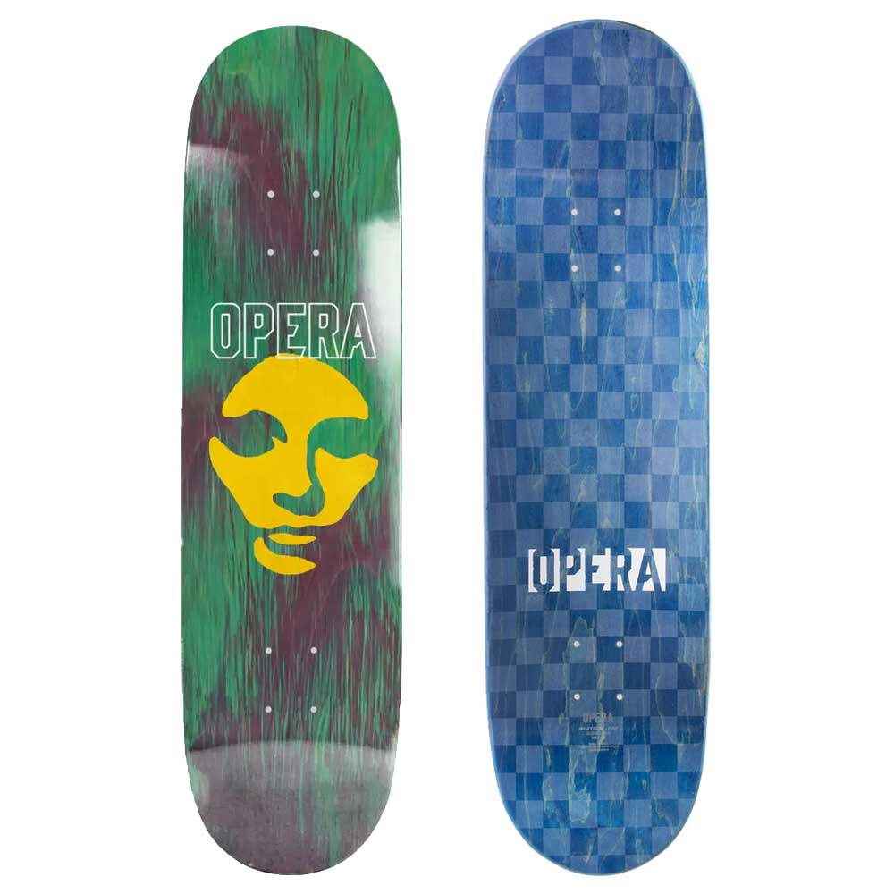 Opera Skateboards Mask Logo Skateboard Deck 8.75"