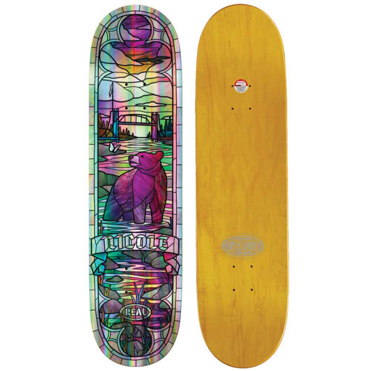 Real Nicole Holographic Cathederal Skateboard Deck 8.38"