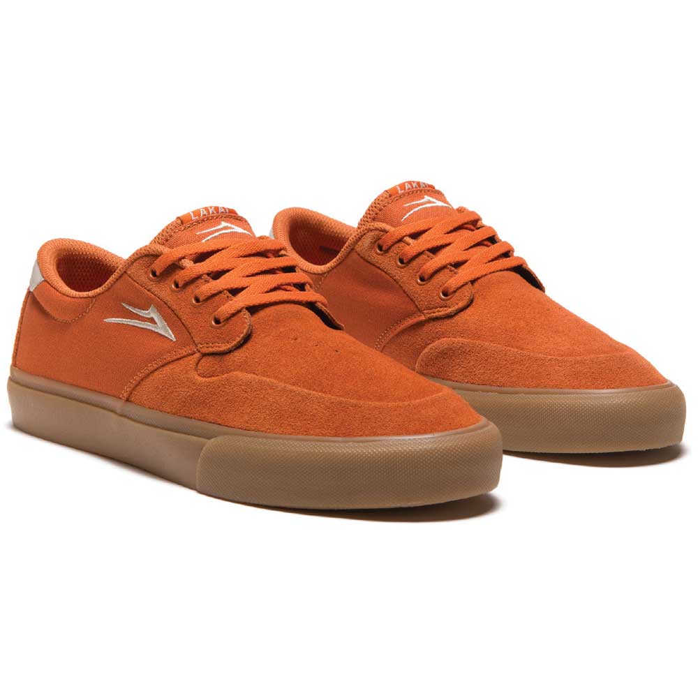 Lakai Riley 3 Skate Shoes - Burnt Orange Suede