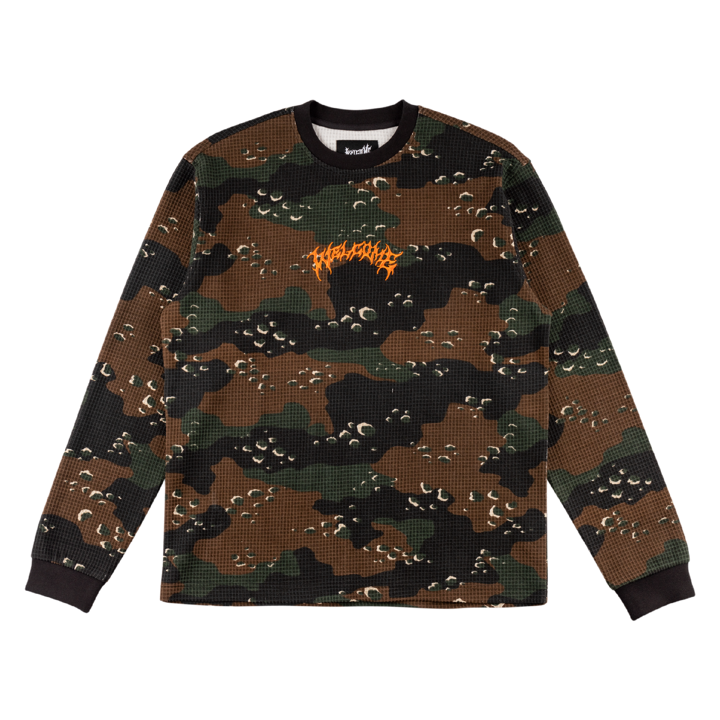 Welcome Covert L/S Camo Waffle Knit  - Timber