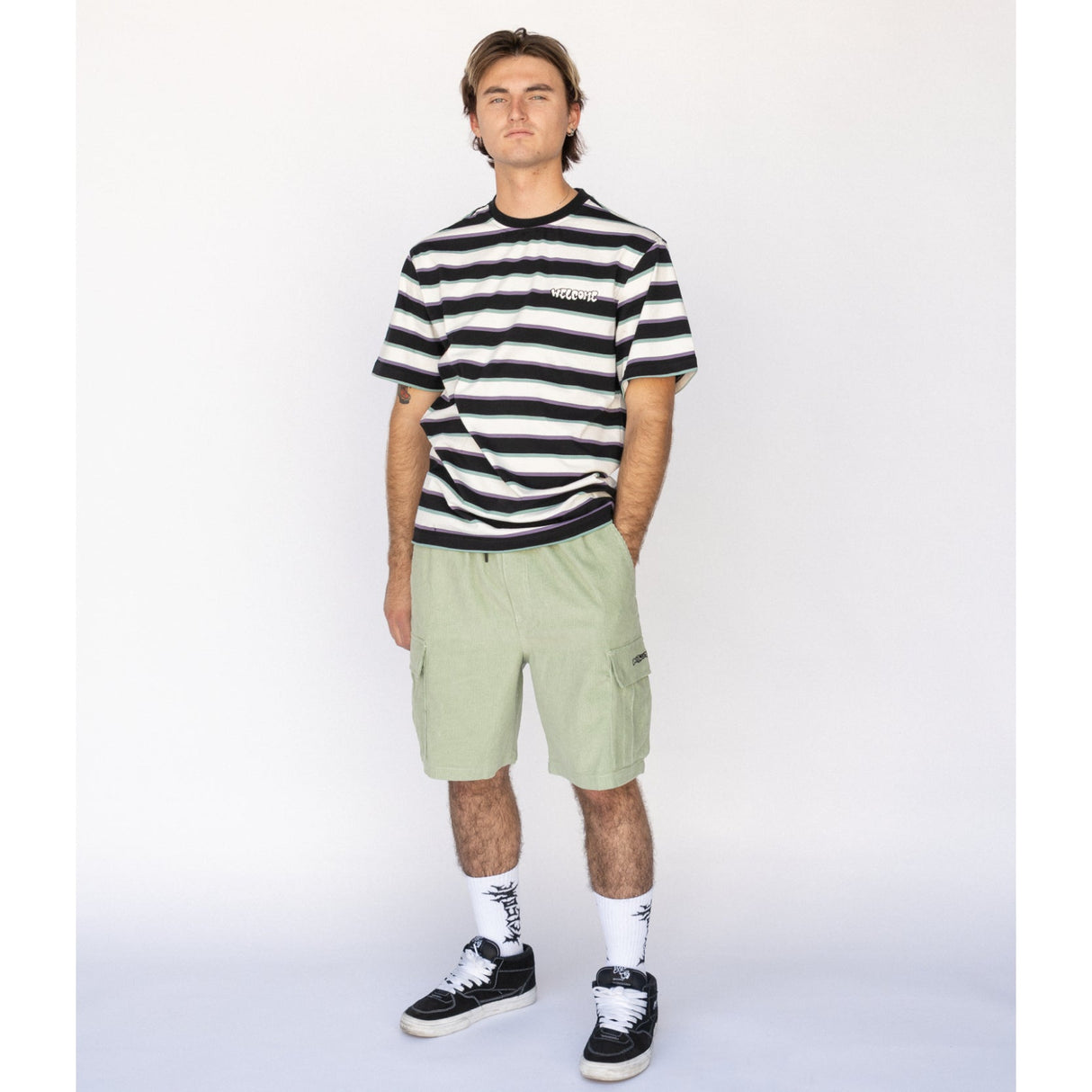 Welcome Cooper Stripe Knit Short Sleeve T-Shirt