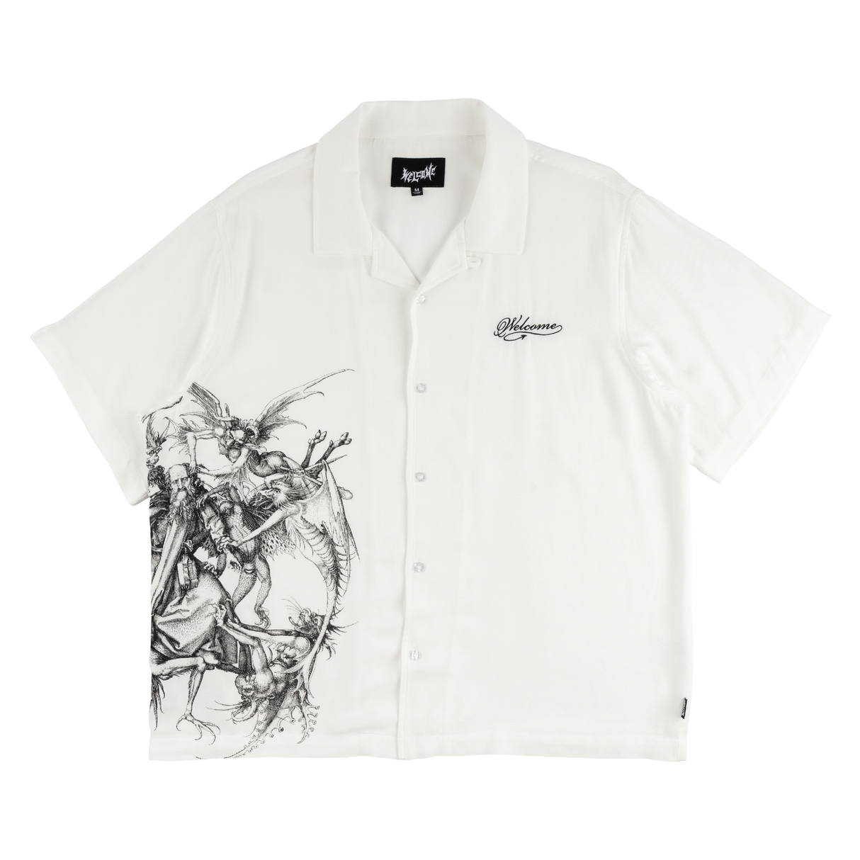 Welcome Torment Printed Linen Short Sleeve T-Shirt