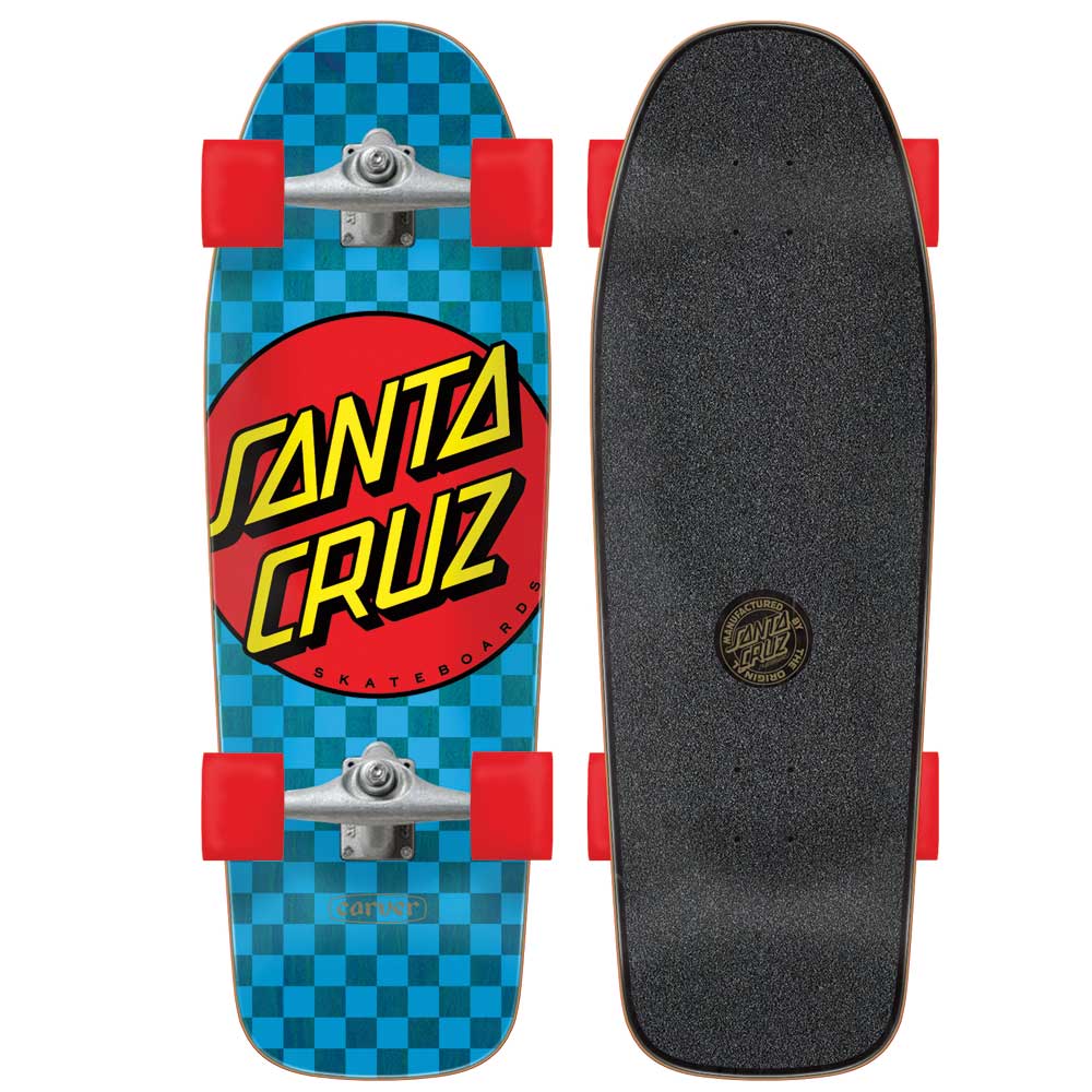Santa Cruz Classic Dot Check Carver Surf Skate Cruiser Skateboard 9.80"