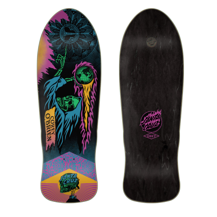 Santa Cruz Obrien Reaper By Shepard Fairey Reissue Skateboard Deck 9.85"