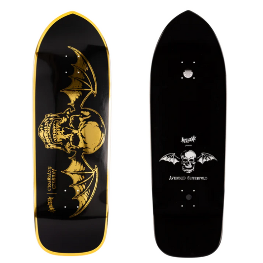 Welcome & A7X Deathbat on Magic Bullet Skateboard Deck - 10.5"