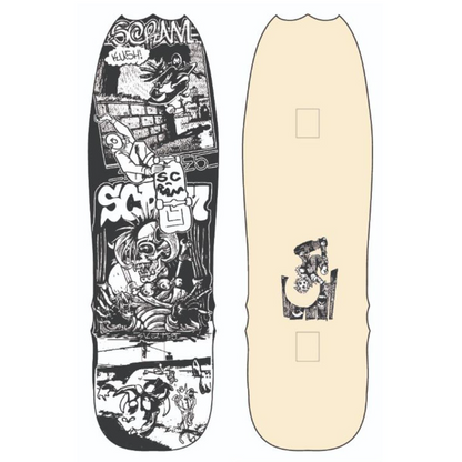 Scram Sledge Shaped Skateboard Deck 9.0"