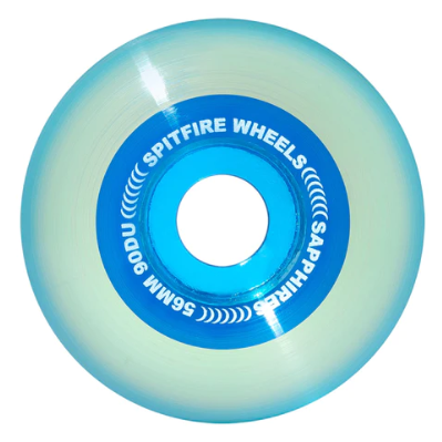 Spitfire 90 Duro Sapphire Clear Skateboard Wheels - Multiple Sizes