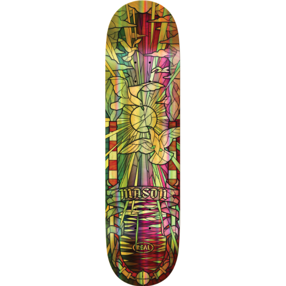 Real Mason Gold Holographic Cathederal Skateboard Deck 8.25"