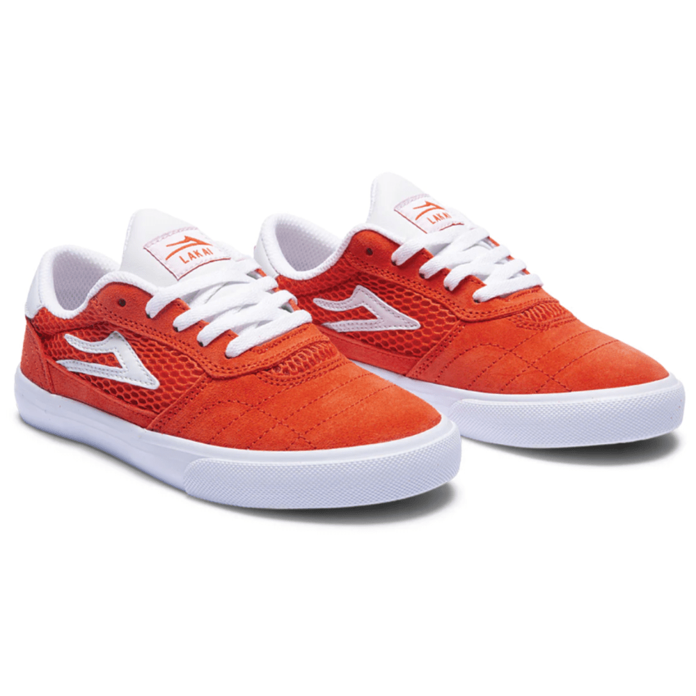 Lakai Cambridge Kids Skate Shoes Red Suede