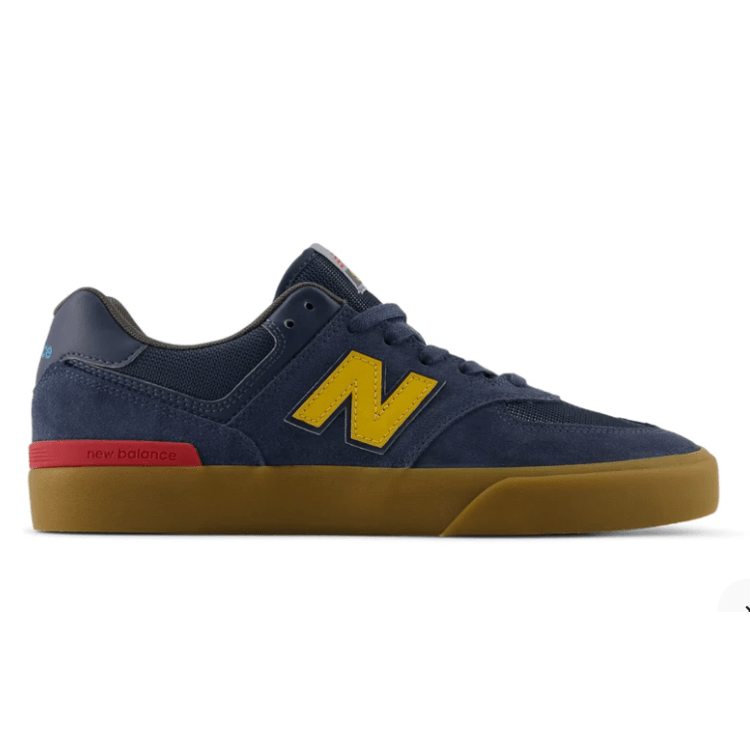 New Balance 574 Skate Shoes Vulc Blue Indigo/ Gum – Focus Boardshop