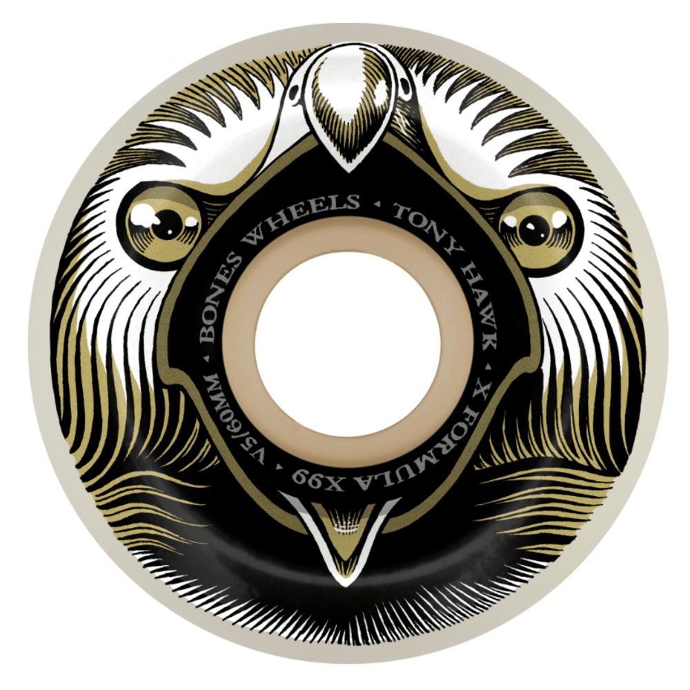 Bones 99a  X Formula Hawk Beak & Destroy V5 Widecut Skateboard Wheels