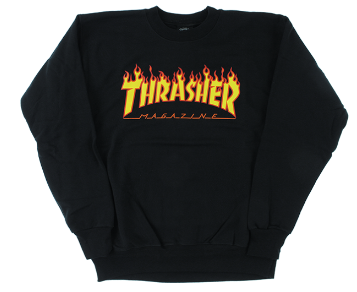 Thrasher Flame Logo Crew Sweatshirt