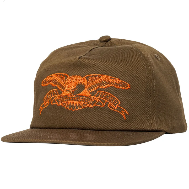 Anti Hero Basic Eagle Snapback Hat - Brown/Orange
