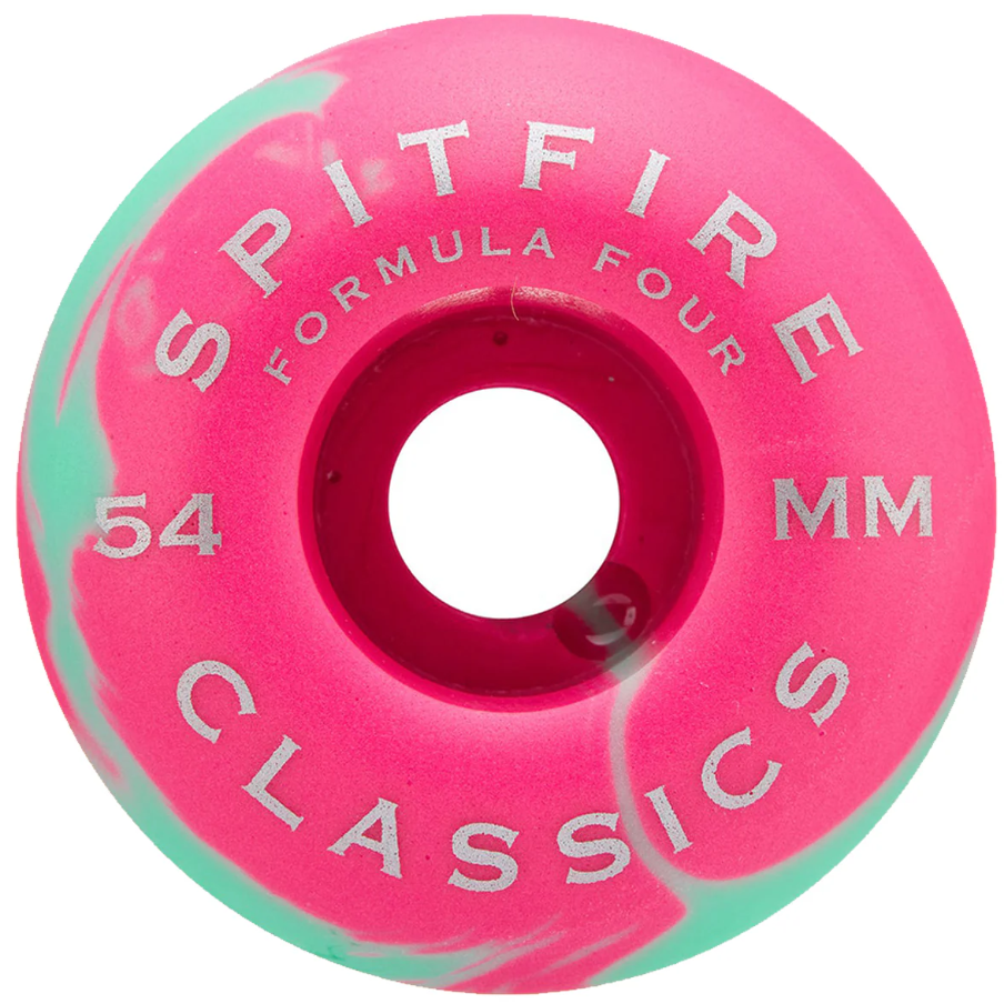 Spitfire F4 Classic 99a Classics Skateboard Wheels Pink/Green