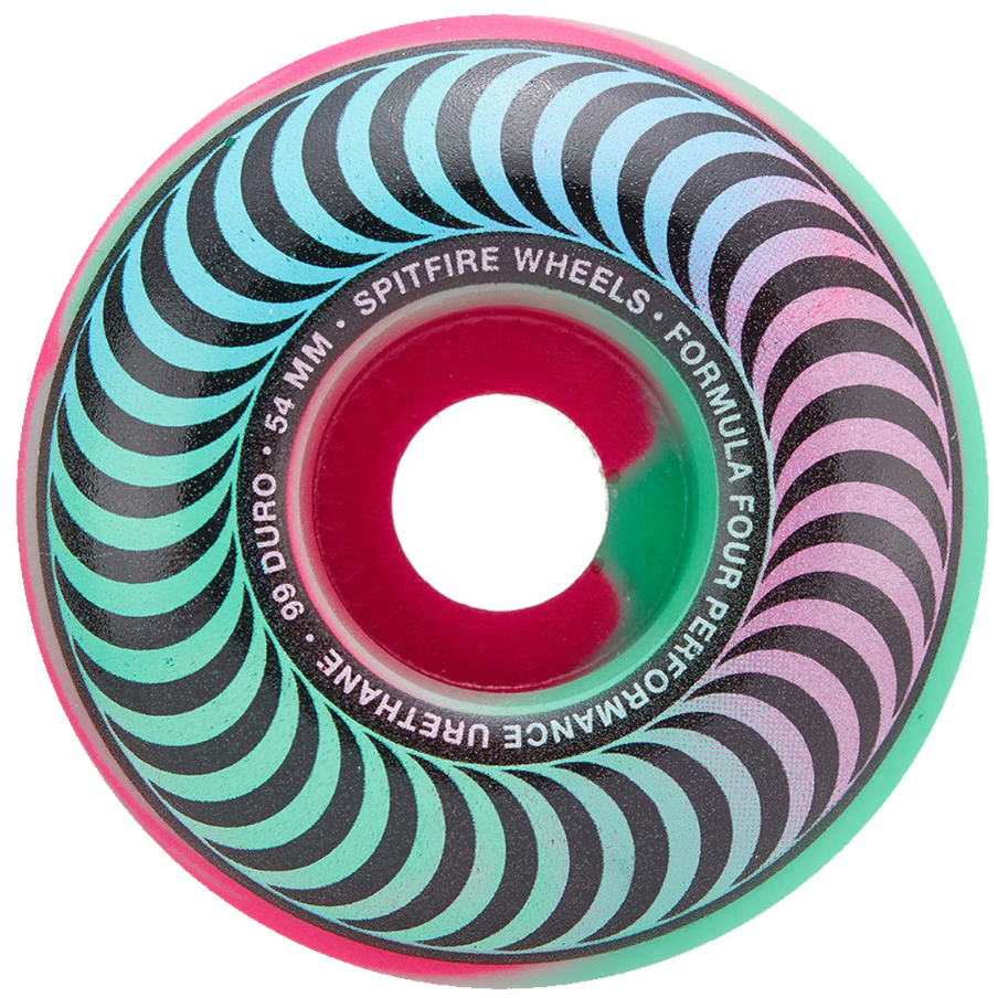 Spitfire F4 Classic 99a Classics Skateboard Wheels Pink/Green
