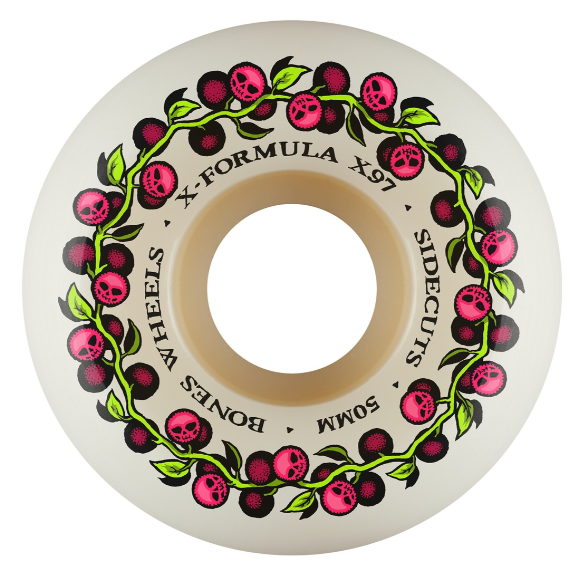 Bones 97a X Formula Skull Berries V5 Sidecut 50mm Skateboard Wheels
