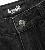 Welcome Immortal Loose Straight Fit Jeans Washed Black