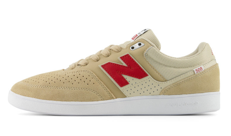 New Balance Numeric 508 Brandon Westgate Skate Shoes Beige and Red
