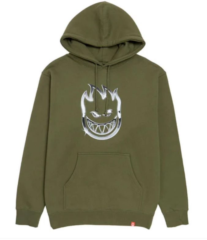 Spitfire Chrome Bighead Hoodie Army Green