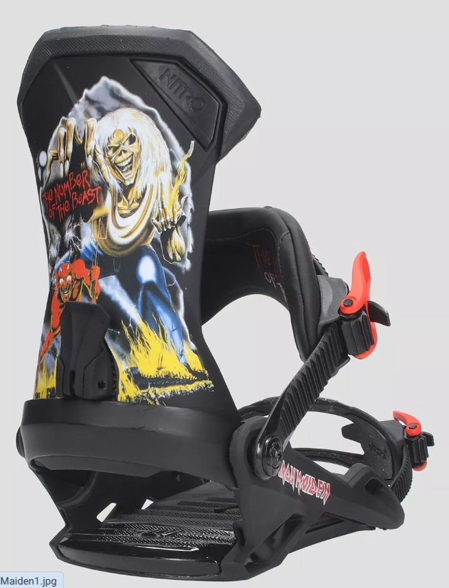Nitro x Iron Maiden Team Snowboard Bindings Large