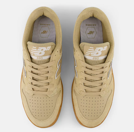 New Balance Numeric 480 Skate Shoes Tan and White