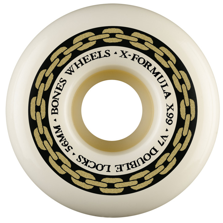 Bones 99a X Double Lock V7 Skateboard Wheels 56mm