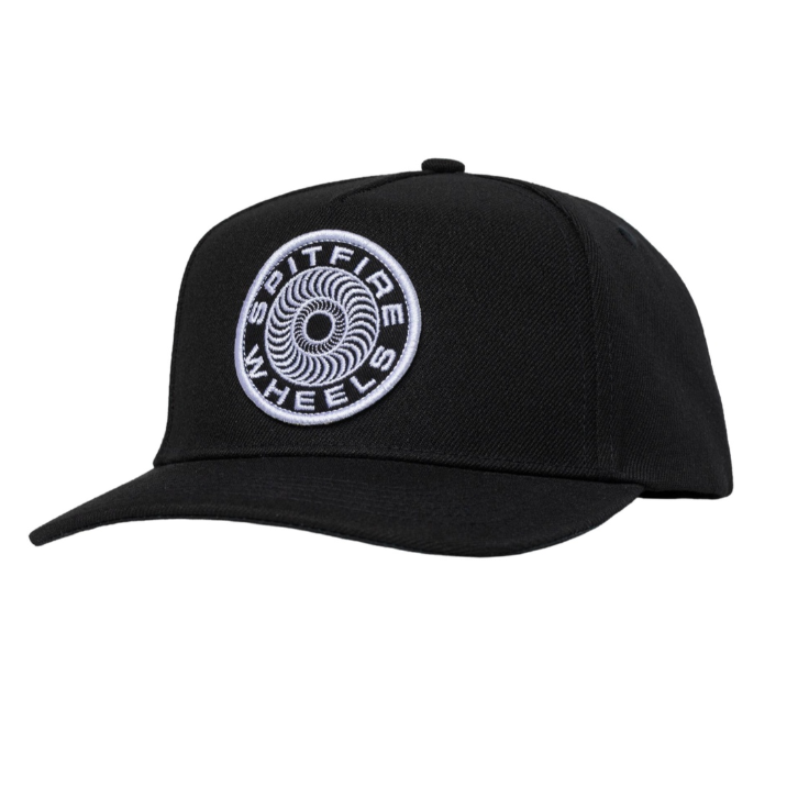 Spitfire Classic 87' Swirl Patch Snapback Hat - Black/White