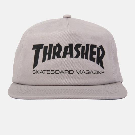 Thrasher Mag Logo Snapback Hat - Grey/Black