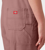 Dickies Women's Relaxed Fit Bib Overalls - Rinsed Ash Rose