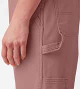Dickies Women's Relaxed Fit Bib Overalls - Rinsed Ash Rose