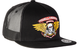 Powell Peralta Winged Ripper Snap Back Trucker Cap Black