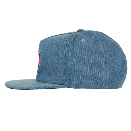 Spitfire Bighead Fill Snapback Hat - Denim