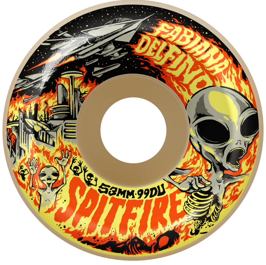 Spitfire 99a Duro Fabiana Invasion Formula Four Conical Full Skateboard Wheels