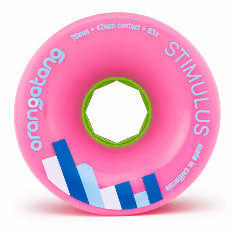 Orangatang 83a Stimulus Pink 70mm Longboard Wheels