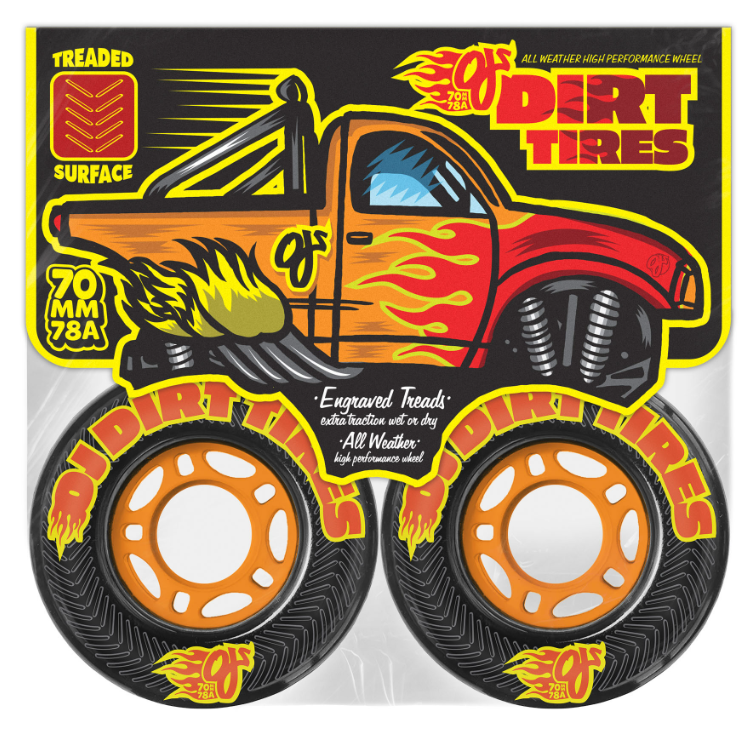 OJ Dirt Tires Thunder Juice Black Skateboard Wheels 78a 70mm