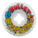 Slime Balls Bullet Riot Vomits White 97a 54mm Skateboard Wheels 60mm