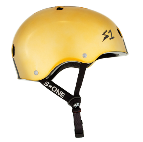 S-One S1 Lifer Skateboard Helmet Gold Mirror