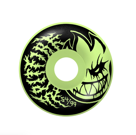 Spitfire Deathmask 54mm 99a F4 Radial Full Skateboard Wheels Glow