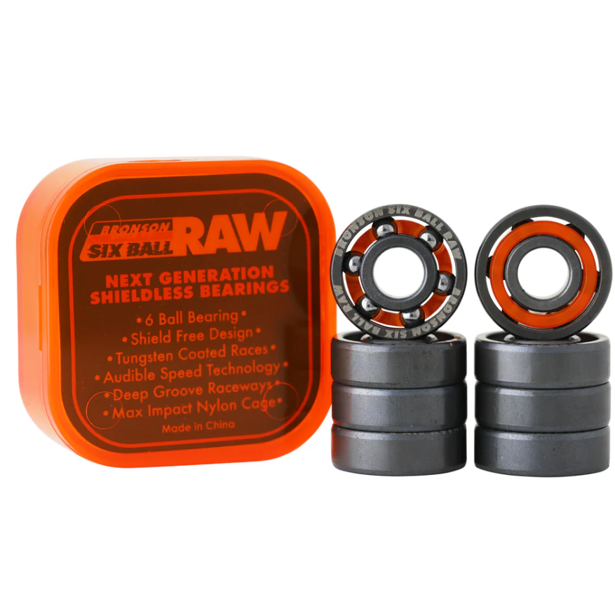 Bronson Raw 6 Ball Skateboard Bearings