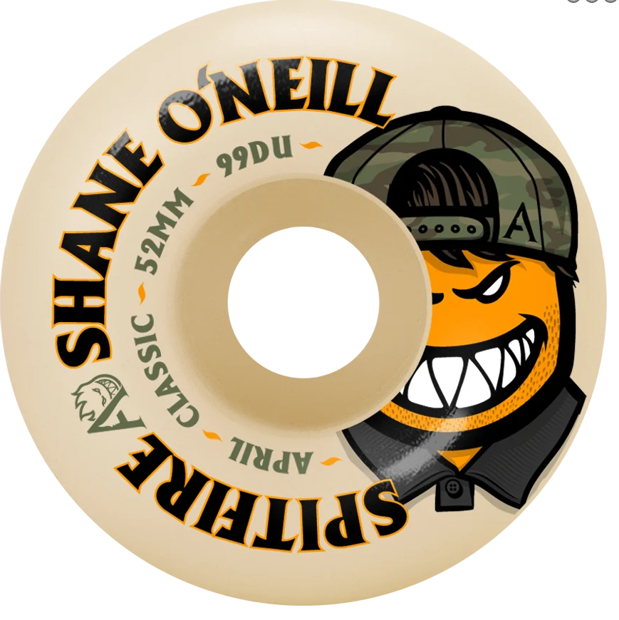 Spitfire 99a Duro Formula Four April Shane O'Neill Classic Skateboard Wheels 54mm