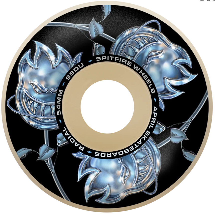 Spitfire 99a Duro Formula Four April Bighead Rose Skateboard Wheels 54mm