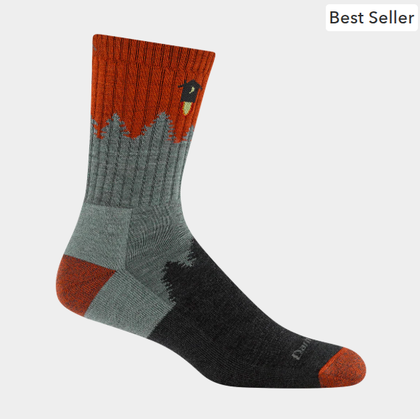 Darn Tough Men's Number 2 Micro Crew Midweight Hiking Socks